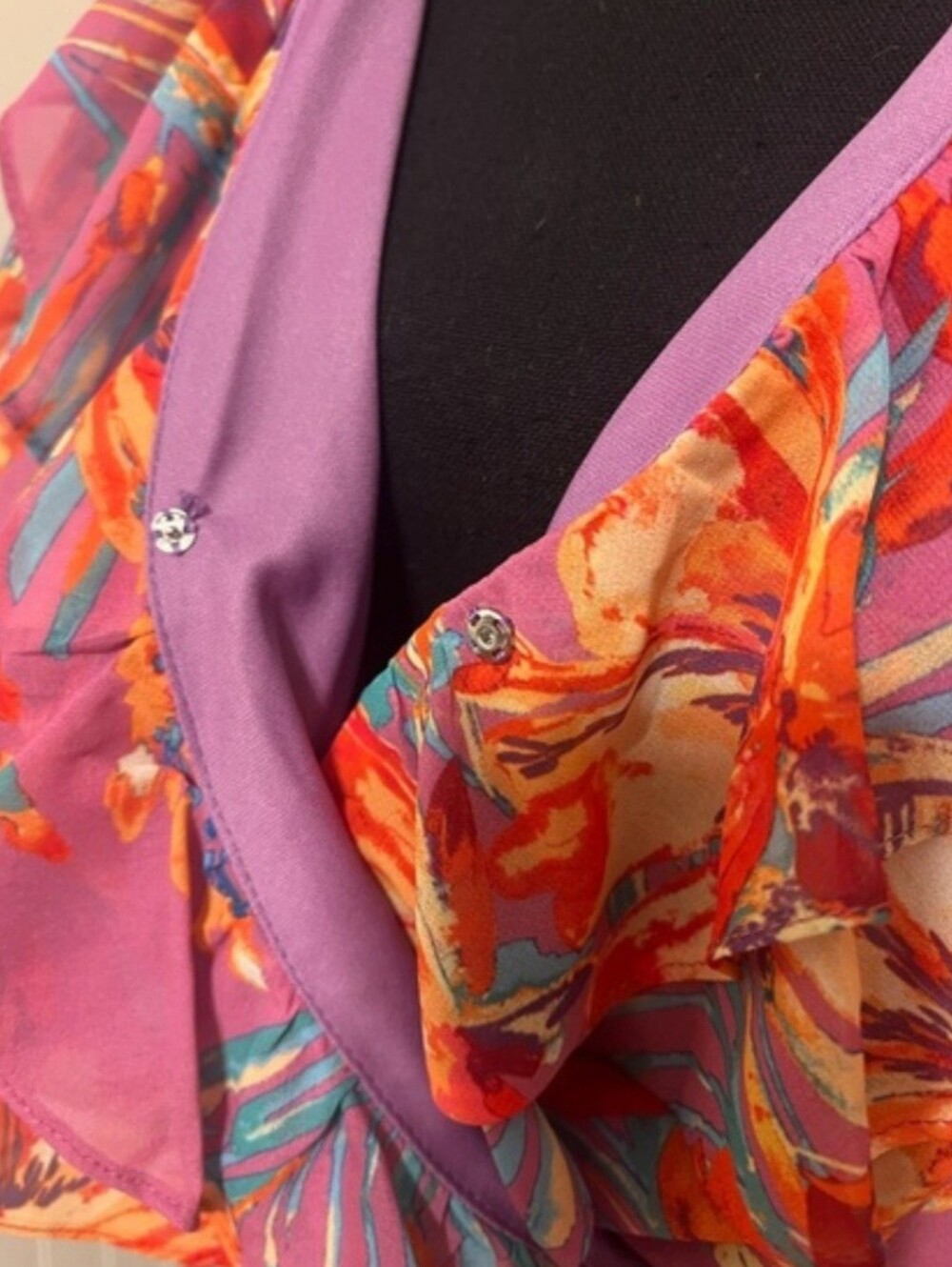 Flying Tomato Sippin’ Sangria Purple Ruffle Mini Dress S - Picture 6 of 6